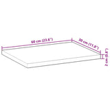 Floating Shelves 3 pcs 60x30x2 cm Untreated Solid Wood Acacia 3279369
