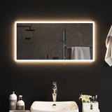 LED Bathroom Mirror Transparent 80 x 40 cm Tempered Glass 42045816