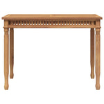 Garden Dining Table 110x65x80 cm Solid Teak Wood 49385
