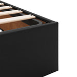 Ottoman Bed Frame without Mattress Black Single Faux Leather 3310827