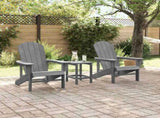 Garden Chair 3 pcs Light Grey Polyethylene 3335833