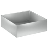 Garden Planter 2 pcs Silver 60 x 60 x 20 cm Galvanised Steel 8005005