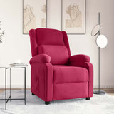 Recliner Chair Wine Red Velvet 342404