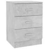 Bedside Cabinet Concrete Grey 38x35x56 cm Engineered Wood 800458