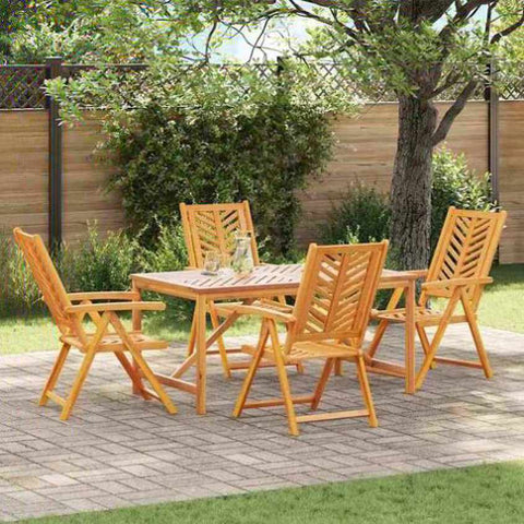 Garden Dining Set 5 pcs Brown Solid acacia wood 3154123