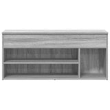 ZNTS Shoe Bench Grey Sonoma 102x30.5x45 cm Engineered Wood 859141