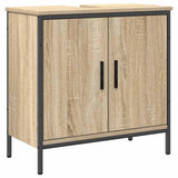 Bathroom Furniture Set with Shelf 3 pcs Brown Engineered wood 3345140