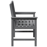 Garden Bench with Cushion Light Grey 120 x 59 x 88cm HDPE 42006603