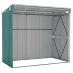 Wall-mounted Garden Shed Green 118x194x178 cm Galvanised Steel 316221