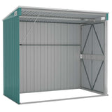 Wall-mounted Garden Shed Green 118x194x178 cm Galvanised Steel 316221
