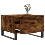 ZNTS Coffee Table Smoked Oak 55x55x36.5 cm Engineered Wood 830769