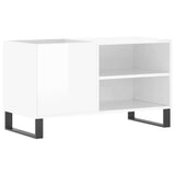 Record Cabinet High Gloss White 85x38x48 cm Engineered Wood 831710
