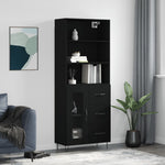 Highboard Black 69.5x34x180 cm Engineered Wood 3189502