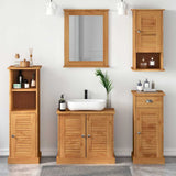 Bathroom Furniture Set VIGO 5 pcs Honey Brown Solid Pine Wood 3328547