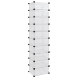 Shoe Rack Transparent 44x32x174 cm PP 340561