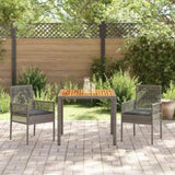 Garden Dining Set 3 pcs Grey Poly rattan 3334909