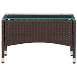 Coffee Table Brown 60x40x36 cm Poly Rattan 45906