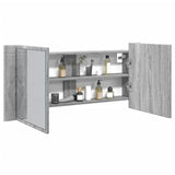 LED Bathroom Mirror Cabinet Grey Sonoma 100x12x45 cm 834960