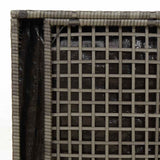 Cushion Box with Storage Grey 50 x 50 x 50 cm Poly Rattan 365410