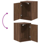 ZNTS Garage Cabinets 2 pcs Brown Oak Engineered Wood 3328293