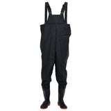 Chest Waders with Boots Black Size 42 4016985