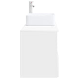 Bathroom Furniture Set 2 pcs High Gloss White Engineered Wood 3404048