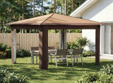 Gazebo without Sidewall 2.6 x 2.6 m Beige and Brown 42036801