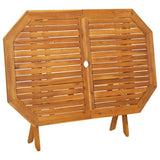 Dining Set Natural Wood Solid Acacia Wood 5 Piece Set Foldable 3086996