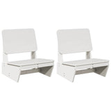 Garden Chairs 2 pcs White 60x64x70.5 cm Solid Wood Pine 859313