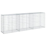 Gabion Basket with Cover 300x50x100 cm Galvanised Iron 3295144