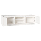 TV Cabinet White 140x35x40 cm Solid Wood Pine 840413