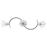 289230 Ceiling Lamp with Transparent Glass Shades for 3 E14 Bulbs Tulip