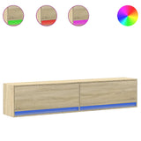 TV Wall Cabinet with LED Sonoma Oak 180x31x38 cm 3307949