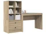 Desk with Drawer with Shelf with Storage 2 pcs Sonoma Oak 3337315