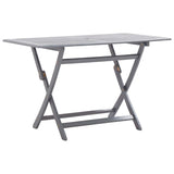 Garden Dining Set Grey Solid acacia wood Medium Foldable 3057871