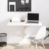 Folding Wall Table High Gloss White 100x60x56 cm Engineered Wood 342649