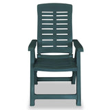 Reclining Folding Chairs 4 pcs Plastic Green 275069