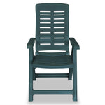 Reclining Garden Chairs 6 pcs Plastic Green 275070
