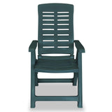 Reclining Garden Chairs 6 pcs Plastic Green 275070