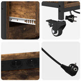 Cabinet with Charging Station Smoked Oak 76 x 41 x 72 cm 859837