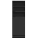Highboard with LED Black 69x32.5x200 cm Engineered Wood 3307906