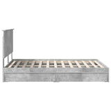 Storage Bed Concrete Grey 160 x 200 cm Engineered Wood 3409534