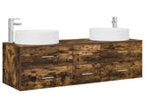 Bathroom Furniture Set 3 pcs Smoked Oak 49.5 x 44.5 x 65.5 cm 3405959