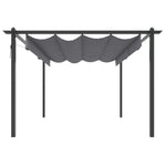 ZNTS Garden Gazebo with Retractable Roof 4x3 m Anthracite 318538