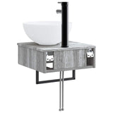 Wall-Mounted Wash Basin Grey Sonoma 40 x 41 x 40.5 cm 890184