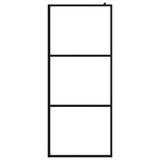 Walk-in Shower Wall with Clear ESG Glass Black 80x195 cm 149148