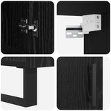 Highboard Black Oak 34.5 x 34 x 180 cm Engineered Wood 3416065