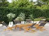 Folding Garden Chairs 6 pcs Grey Solid Wood Acacia 3214632