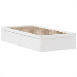 Bed Frame without Mattress White 90x200 cm Solid Wood Pine 3323504
