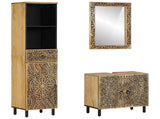 3 Piece Bathroom Furniture Set Solid Wood Mango 3206314